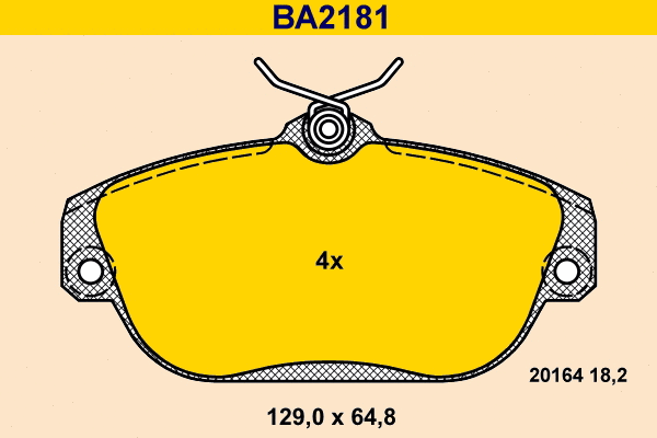 Brake Pad Set, disc brake (BA2181)