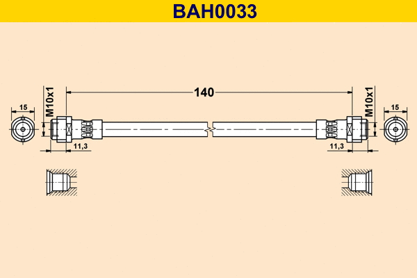 Brake Hose (BAH0033)