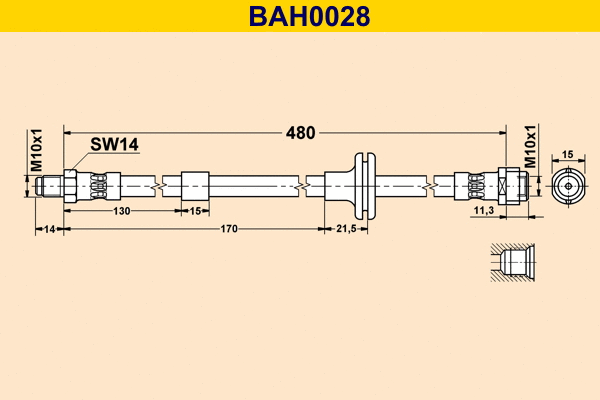 Brake Hose (BAH0028)