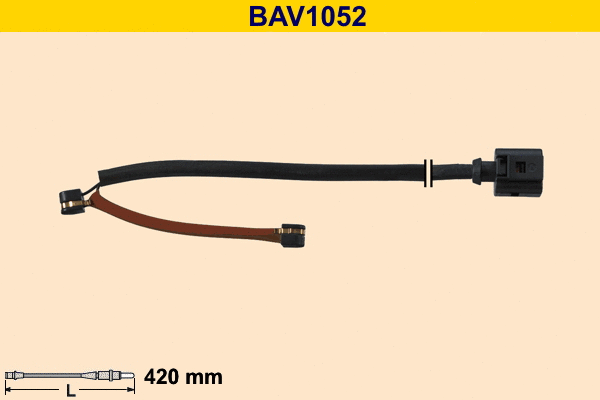 Warning Contact, brake pad wear (BAV1052)