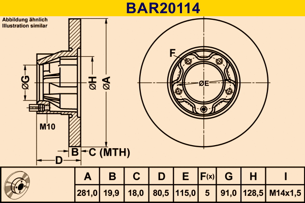 Brake Disc (BAR20114)