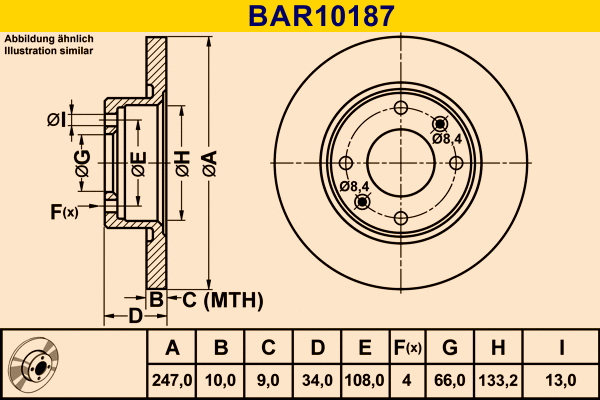 Brake Disc (BAR10187)