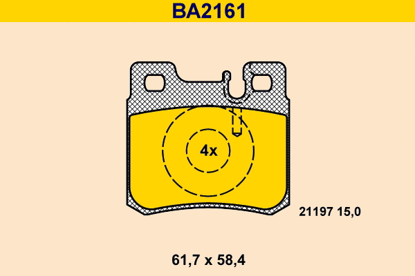 Brake Pad Set, disc brake (BA2161)