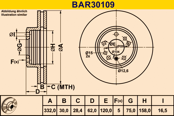 Brake Disc (BAR30109)