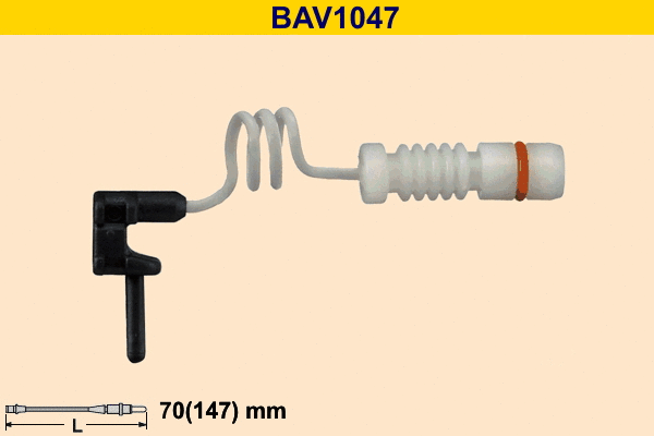 Warning Contact, brake pad wear (BAV1047)