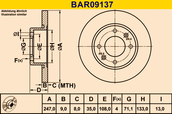 Brake Disc (BAR09137)