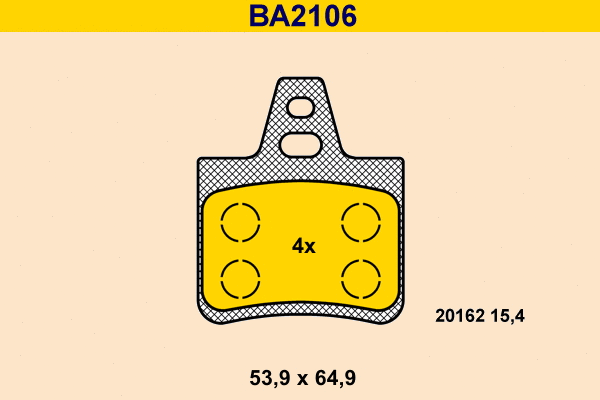Brake Pad Set, disc brake (BA2106)