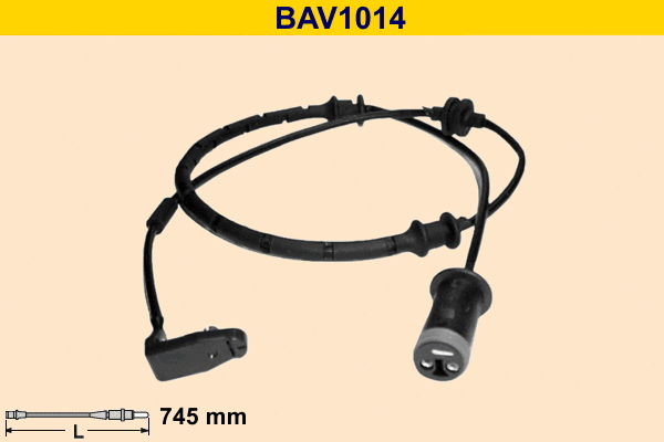 Warning Contact, brake pad wear (BAV1014)
