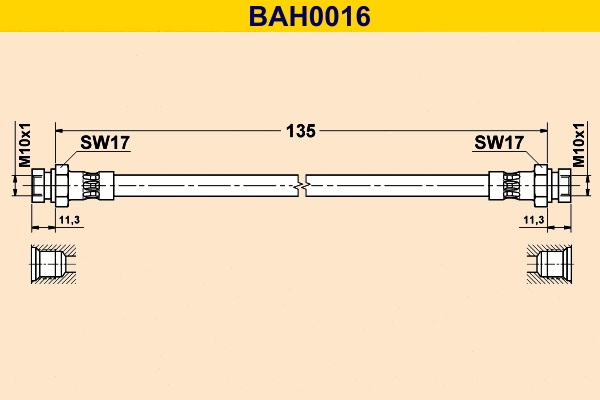 Brake Hose (BAH0016)