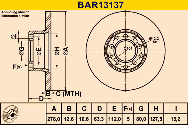 Brake Disc (BAR13137)