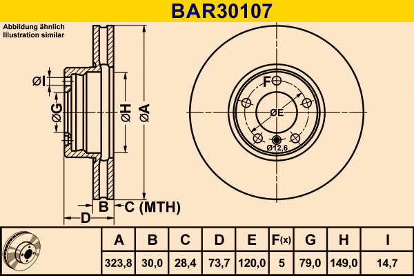 Brake Disc (BAR30107)
