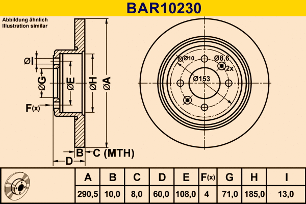 Brake Disc (BAR10230)