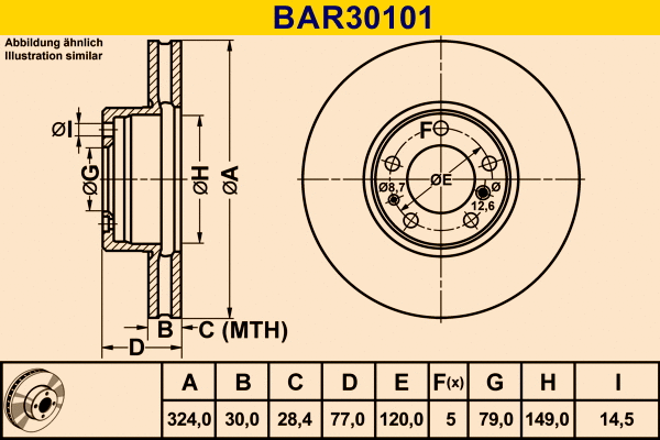Brake Disc (BAR30101)