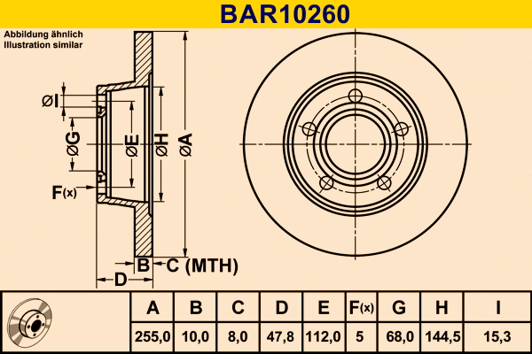 Brake Disc (BAR10260)