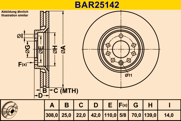 Brake Disc (BAR25142)