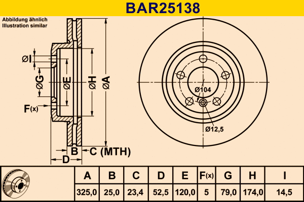 Brake Disc (BAR25138)