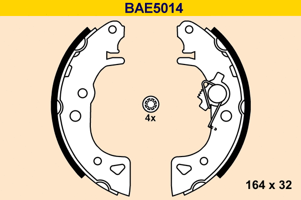 Brake Shoe Set (BAE5014)