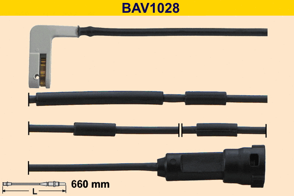 Warning Contact, brake pad wear (BAV1028)