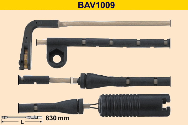 Warning Contact, brake pad wear (BAV1009)