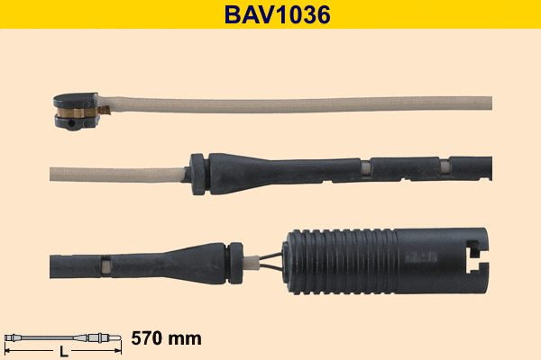Warning Contact, brake pad wear (BAV1036)