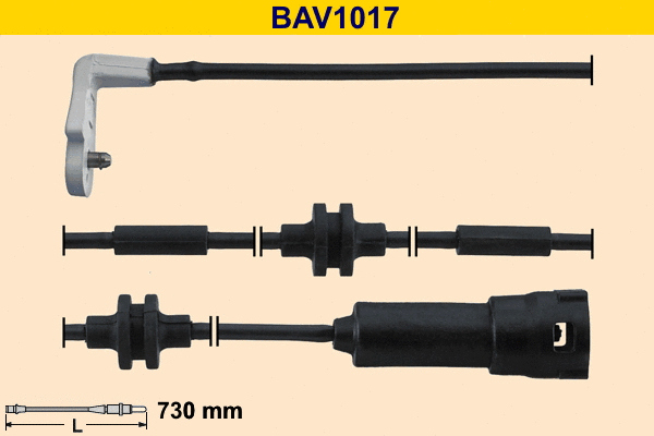 Warning Contact, brake pad wear (BAV1017)