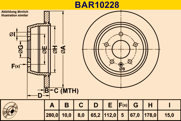 Brake Disc (BAR10228)