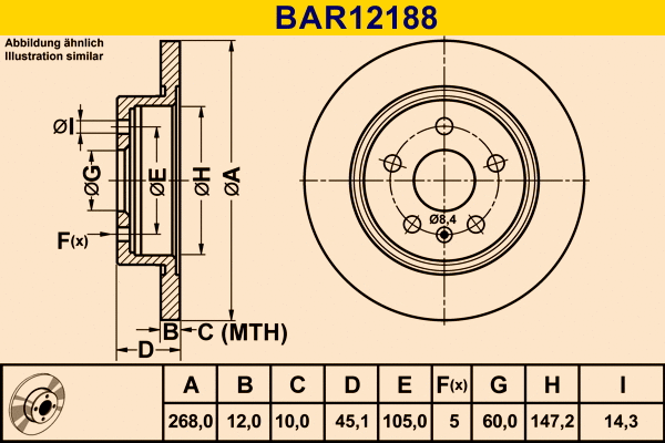 Brake Disc (BAR12188)