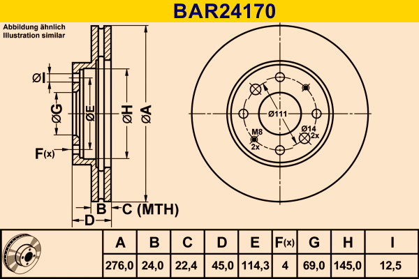 Brake Disc (BAR24170)