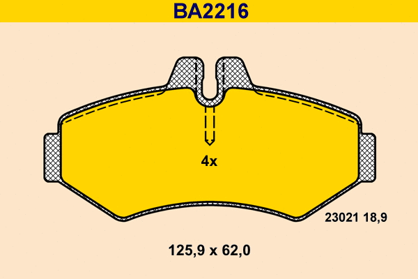 Brake Pad Set, disc brake (BA2216)
