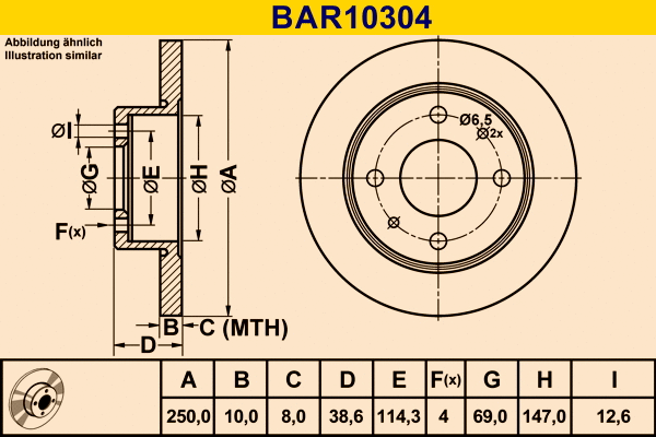 Brake Disc (BAR10304)