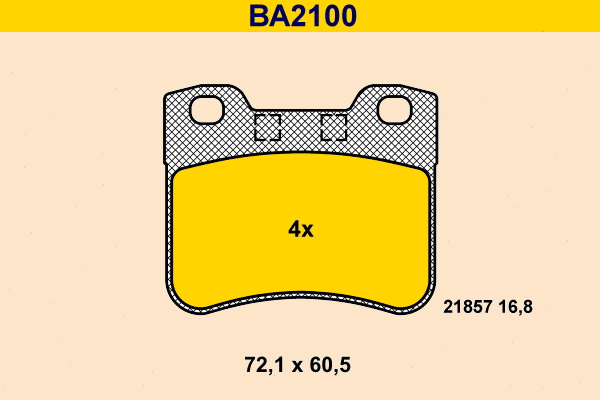 Brake Pad Set, disc brake (BA2100)