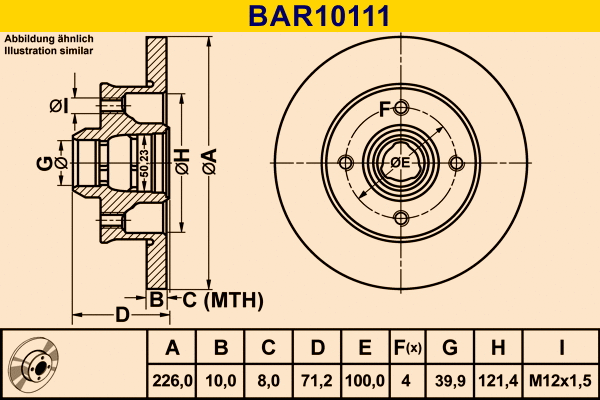 Brake Disc (BAR10111)