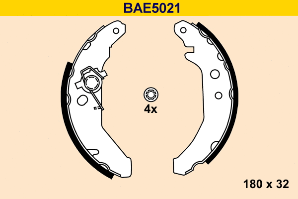 Brake Shoe Set (BAE5021)