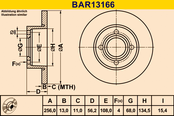 Brake Disc (BAR13166)