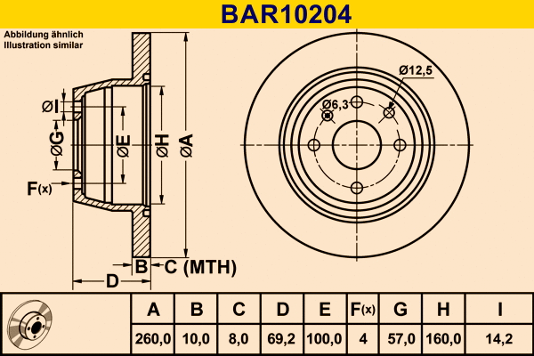 Brake Disc (BAR10204)