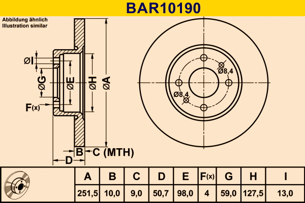 Brake Disc (BAR10190)