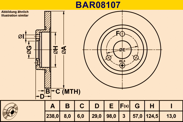 Brake Disc (BAR08107)