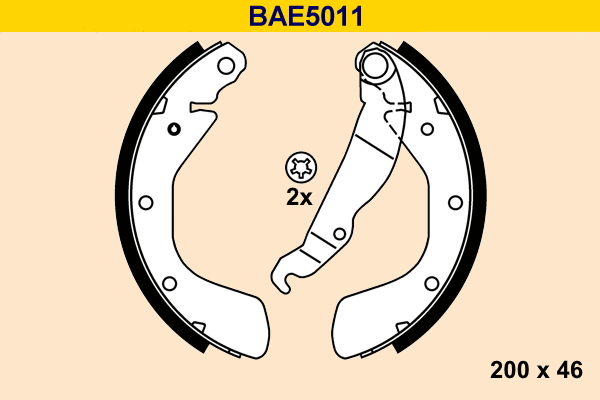 Brake Shoe Set (BAE5011)