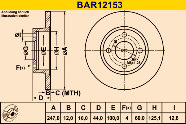 Brake Disc (BAR12153)
