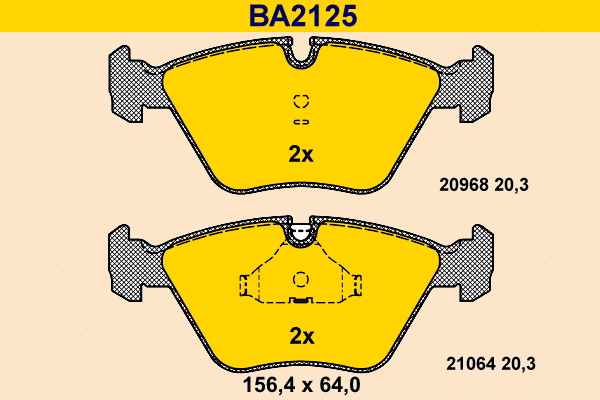 Brake Pad Set, disc brake (BA2125)