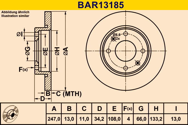 Brake Disc (BAR13185)