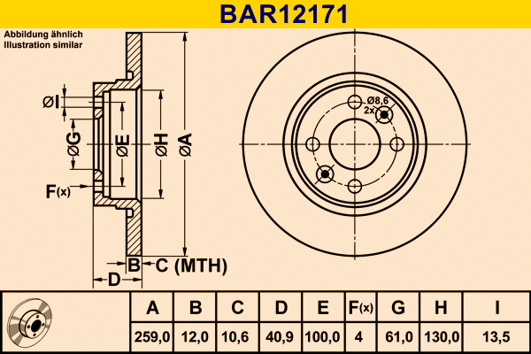 Brake Disc (BAR12171)