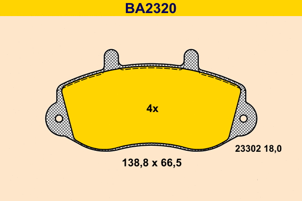 Brake Pad Set, disc brake (BA2320)