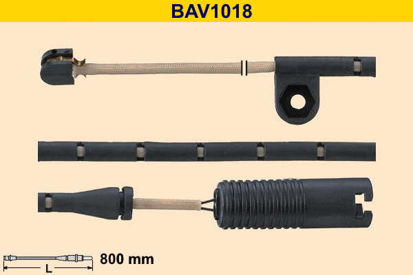 Warning Contact, brake pad wear (BAV1018)
