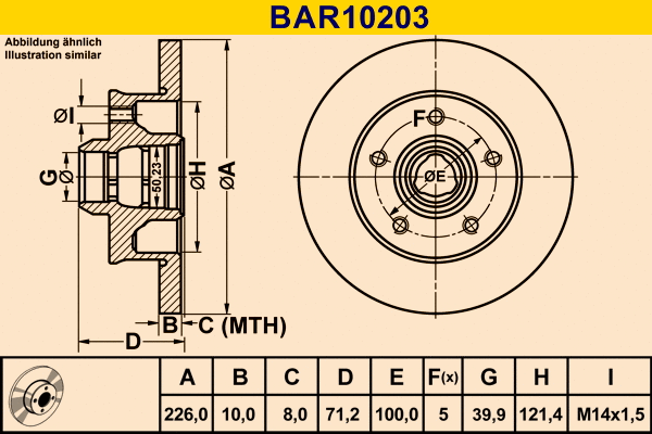 Brake Disc (BAR10203)
