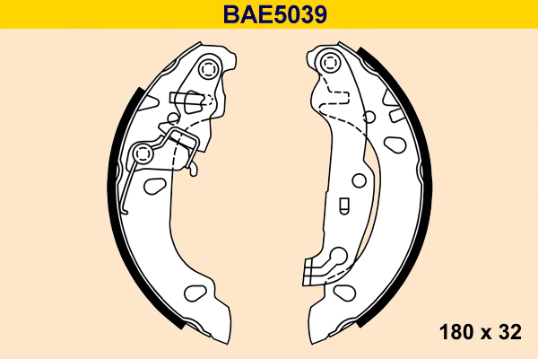 Brake Shoe Set (BAE5039)