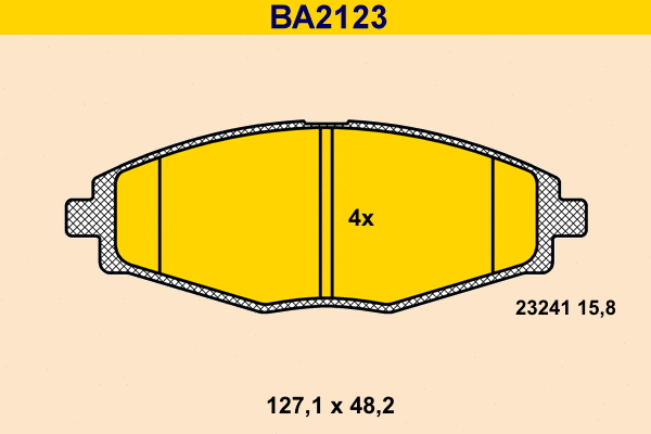 Brake Pad Set, disc brake (BA2123)