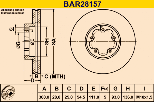 Brake Disc (BAR28157)
