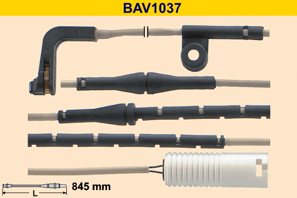Warning Contact, brake pad wear (BAV1037)