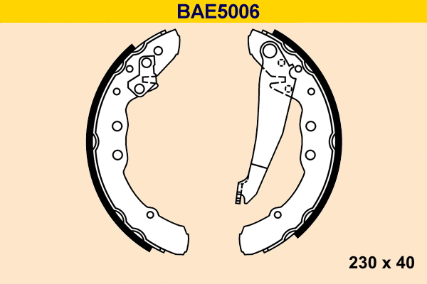 Brake Shoe Set (BAE5006)